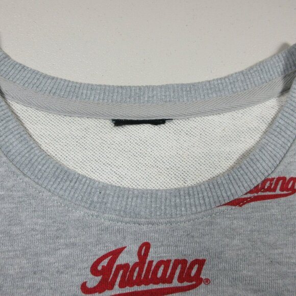 Gen.2  womens IU Indiana Hoosiers AOP Spellout heathered crewneck sweatshirt XL - Picture 3 of 7